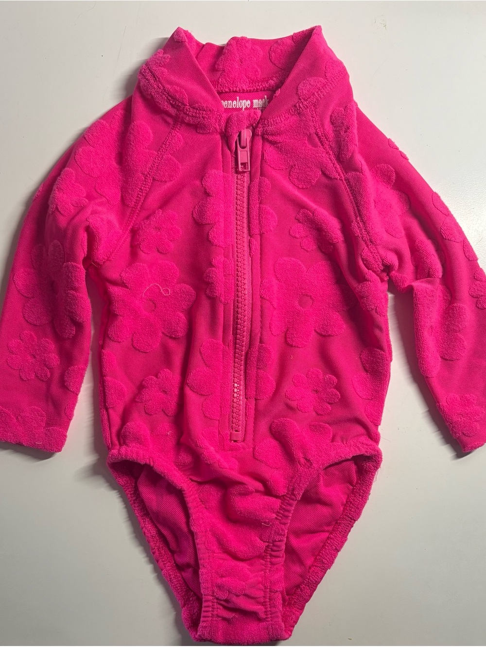 Penelope Mack Hot Pink Floral Fleece One-Piece